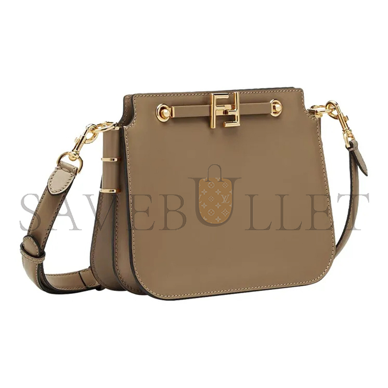 FENDI VITELLO KING LUXOR FENDI TOUCH SHOULDER BAG TARTUFO 8BT349AHK2F1F1M (26.5*19*10cm)